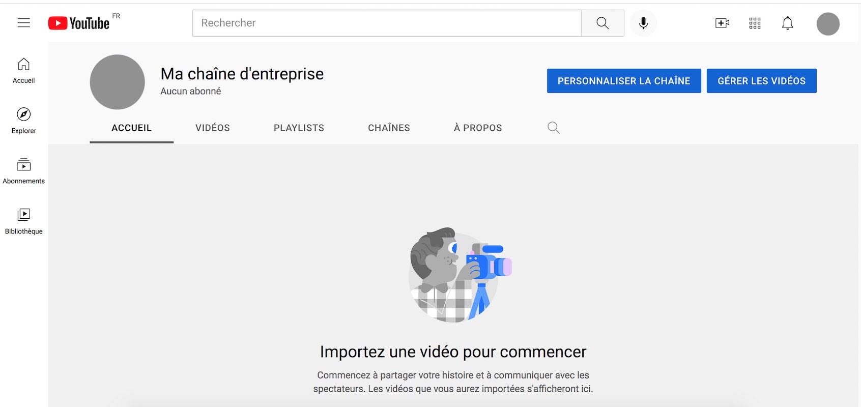 Configurer sa chaîne YouTube d'entreprise