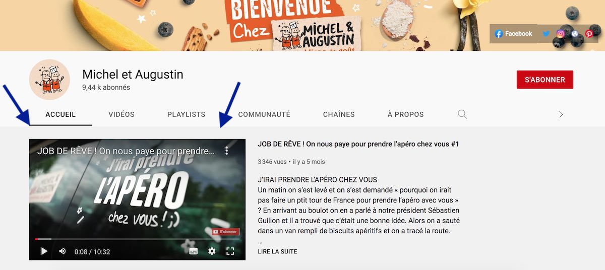 Exemple de bande-annonce chaîne YouTube